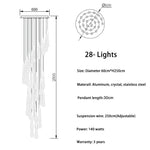 LED Crystal Chandelier for Home Decor & Lighting - Modern & Elegant Ceiling Light
