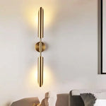 Golden Inclined Tube Wall Lamp for Modern Luxury Decor in Living Room