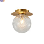 Iron Glass LED Ceiling Lamp Ball Shape Modern Living Room Light Fixtures