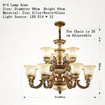 Luxury Resin Chandelier for Living Room, Bedroom, Dining Room, and Hotel