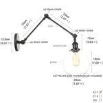 Afralia™ Vintage Industrial LED Wall Lamp with Pull Chain Switch & Clear Glass
