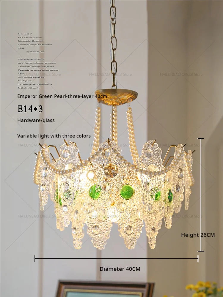 Crystal Chandelier: Elegant Retro Lighting for Bedroom, Dining, Living Room & Cloakroom