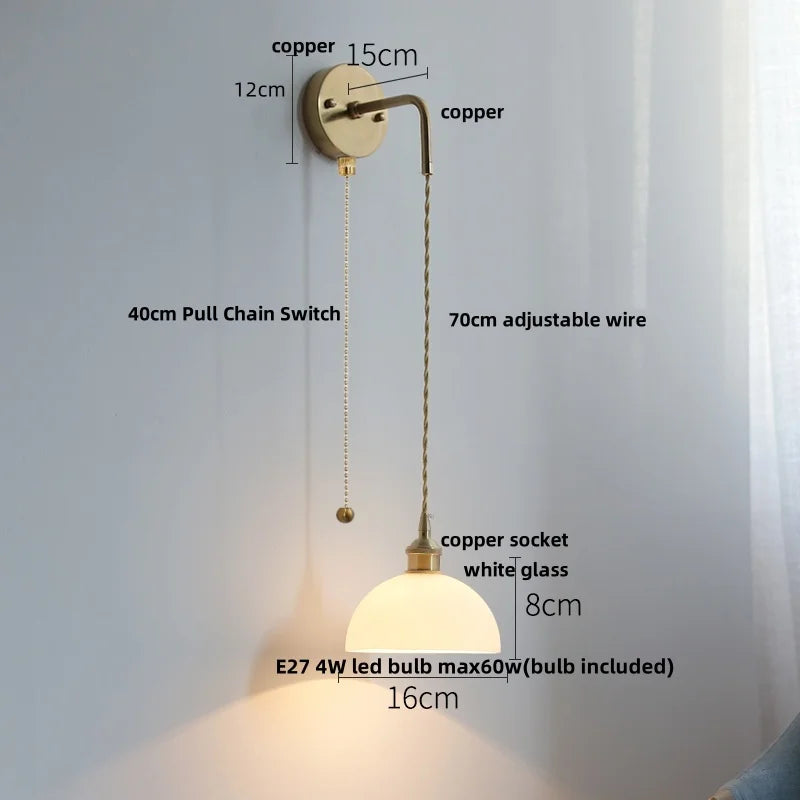 Moon ABS LED Wall Light Fixture, Adjustable Nordic Modern Bedside Lamp