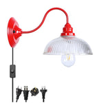 Vintage Loft LED Wall Lamp Red Clear Glass Stair Light