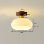 Walnut LED Ceiling Lamp Modern Indoor Lighting Fixture