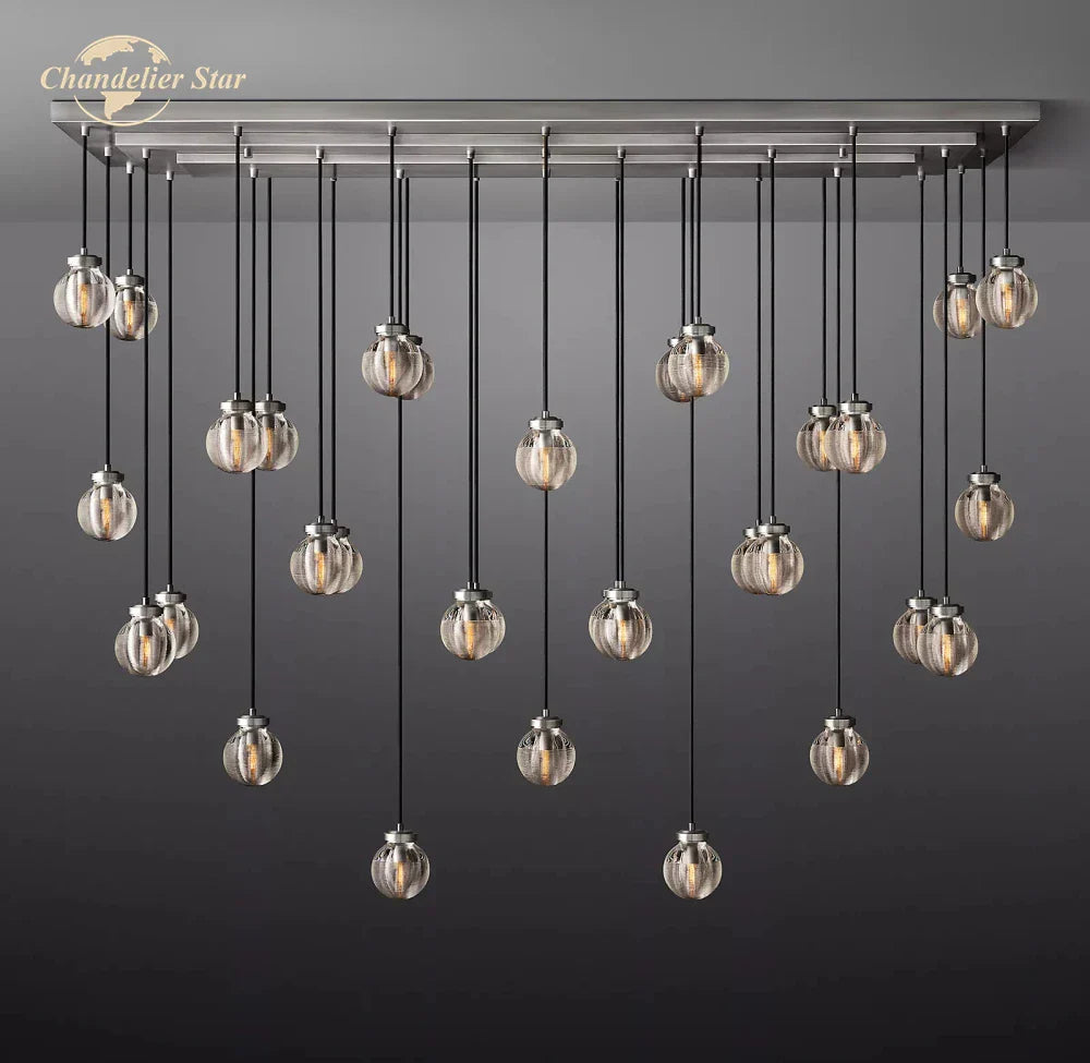 Pearl Crystal Chandeliers LED Pendant Lights for Living Room Kitchen Island