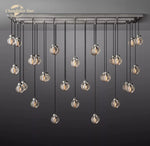 Pearl Crystal Chandeliers LED Pendant Lights for Living Room Kitchen Island
