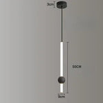 Glass Rod Pendant Light - Modern Long Hanging Lamp for Living Room, Bedroom & Shop