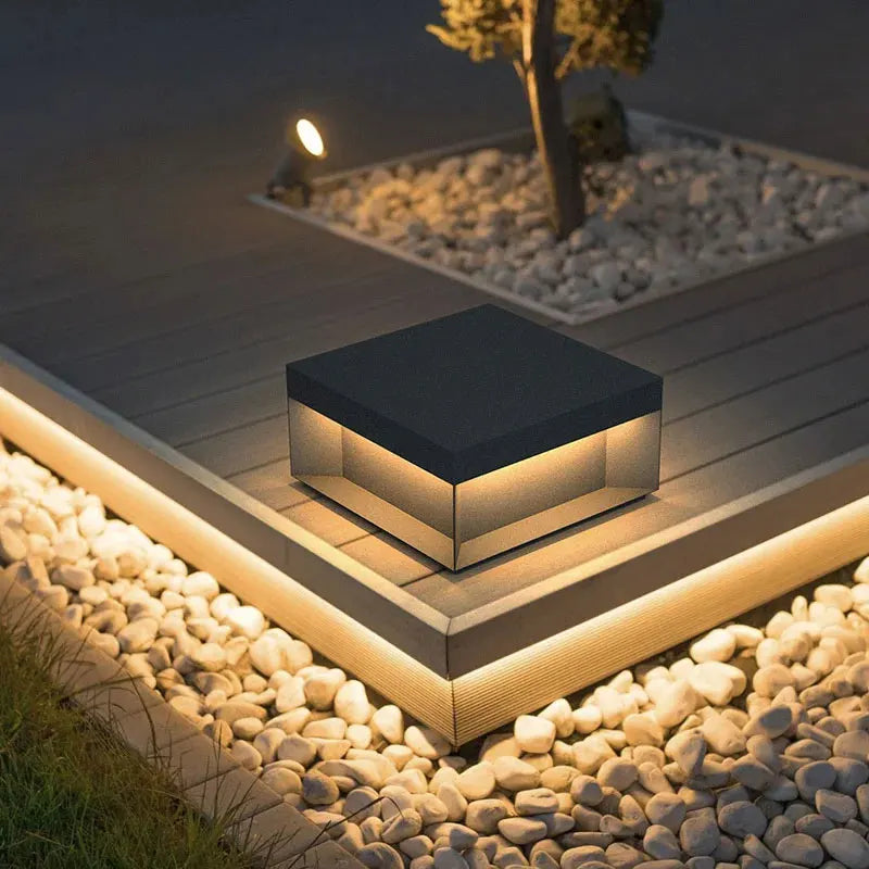 LED Pillar Top Courtyard Light - Waterproof Outdoor Street Fence Cap Post Light