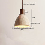 LED Hanging Lamp: Yellow Travertine Japanese Style Pendant Light for Home Decoration