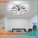 Crystal Ceiling Fan: LED Remote Control Chandelier for Bedroom & Living Room