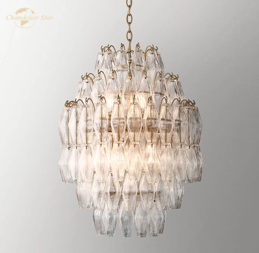 Natalia Glass Chandeliers Pendant Light Fixture - Modern Hanging Lamps for Home