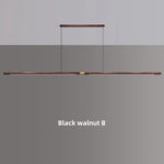 Walnut Pendant Lamp 220cm Solid Wood LED Dining Room Light Luxurious Living Room Light
