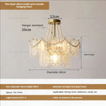 Cream Wind Crystal Chandelier - Elegant French Design for Luxury Living Spaces