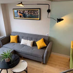 Long Arm LED Wall Sconce Lamp with Adjustable Angle for Living Room and Bedroom