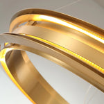 Gold Ring Chandelier: Modern Italian Design for Stylish Living Spaces