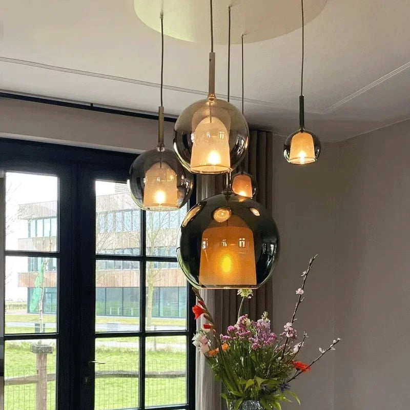 Designer Glass Chandelier Pendant Light for Dining Room Kitchen Loft Home Decor