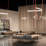 Modern Leather Belt Pendant Lights for Living Room Chandelier