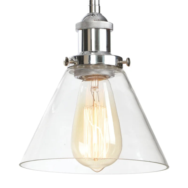 Vintage Industrial LED Wall Sconce Clear Glass Bathroom Lamp