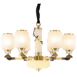 Luxe Jade Chandelier for Living Room, Villa, and Duplex Hall