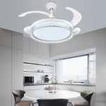 42/48inch Invisible Chandelier Ceiling Fan with LED Light in Multiple Colors