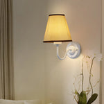 Fabric Lampshade Wall Sconce with LED Bulb for Home Decoration