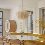 Wabi Sabi Handmade Fabric Led Chandelier for B&B Indoor Lighting