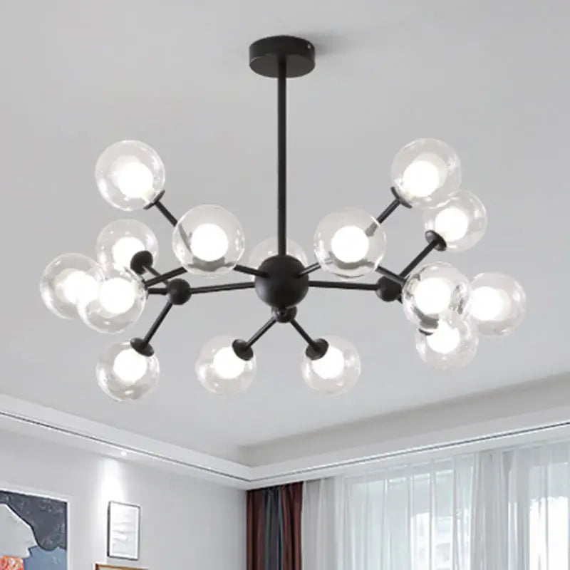 Glass Ball Pendant Chandelier for Living Room Bedroom Dining Room