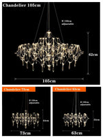 Starry Crystal Chandelier Ceiling Light Luxury Modern Living Room Bedroom Restaurant