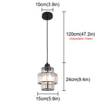 Mini Gold/Black Crystal Pendant Light: Modern Luxury Ceiling Hanging Lamp for Dining Room