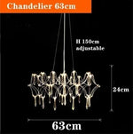 Starry Crystal Chandelier Ceiling Light Luxury Modern Living Room Bedroom Restaurant