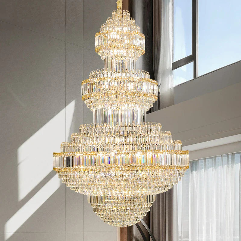 Crystal Villa Chandelier Pendant - Modern European Style Luxury Hotel Lobby Light