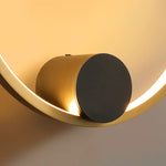 Copper Living Room LED Wall Lamp Light Luxury Modern Simple Circular Corridor TV Wall Bedroom