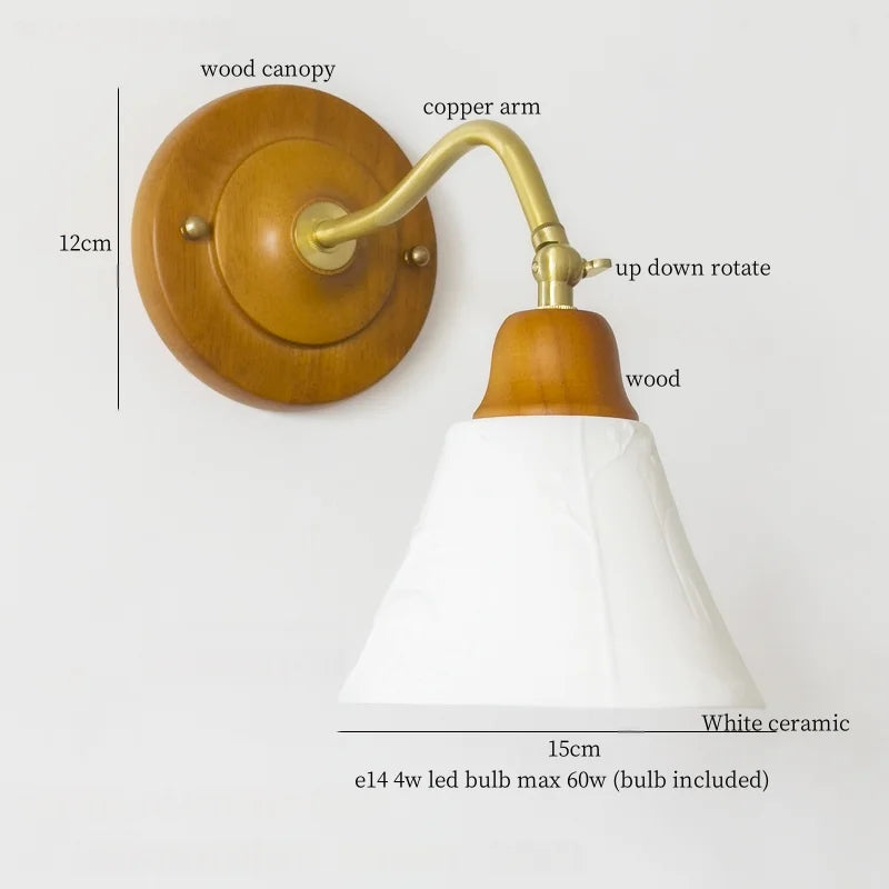 Afralia™ Cracked Glass LED Wall Lights - Vintage Copper Finish