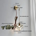 Modern Clear Glass LED Wall Light with Pull Chain for Bar, Cafe, Bathroom Mirror