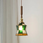 Nordic LED Pendant Lamp Walnut Copper Glass Hanging Lights Fixtures