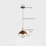 Yellow Travertine Stone LED Pendant Light for Bedside Living Room Decor