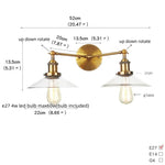 Vintage Loft Art Glass Wall Lamp - LED Study Aisle Bedside Light