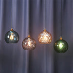 Glass Ball Pendant LED Chandelier for Bedroom Dining Room Kitchen