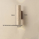 LED Wall Sconce Modern Nordic Wood Canopy Terrazzo Bathroom Mirror Light