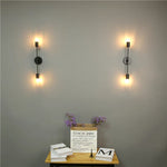 LED Wall Lamp: Modern Two Arm E27 Bedroom Lighting for Bedside, Bathroom Mirror, Vanity.