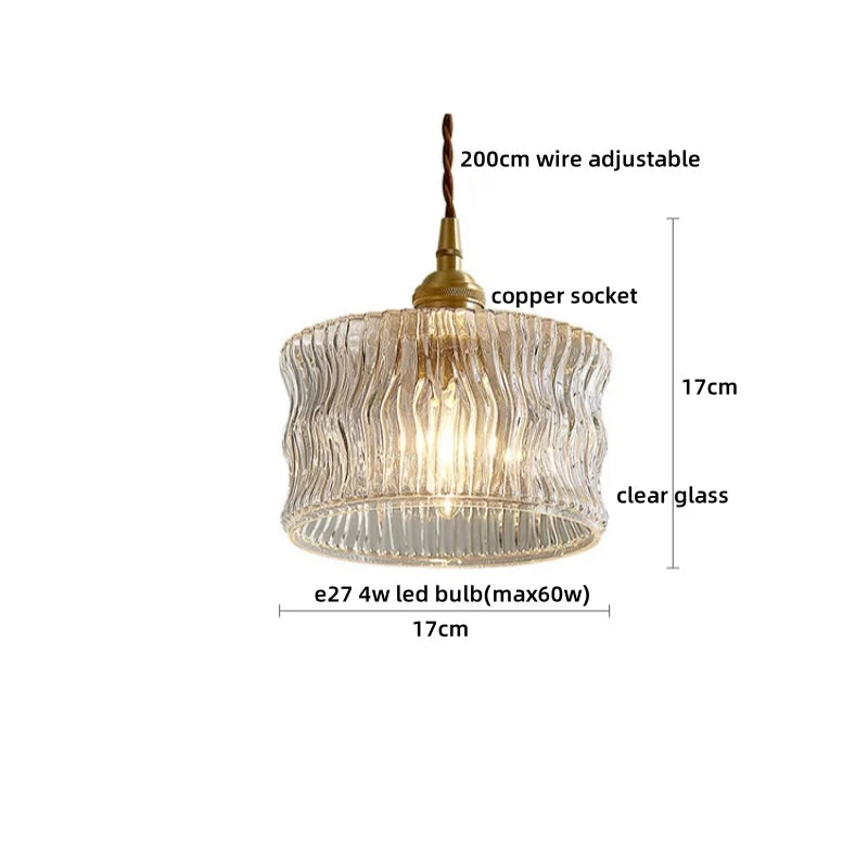 Copper LED Pendant Lights: Stylish Nordic Hanging Lamp for Home Decor.