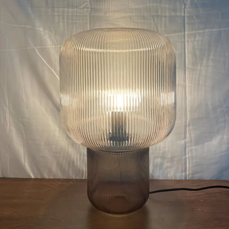 Nordic Glass Table Lamp for Bedroom Living Room Club Mushroom Lamp