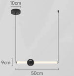 Glass Rod Pendant Light - Modern Long Hanging Lamp for Living Room, Bedroom & Shop