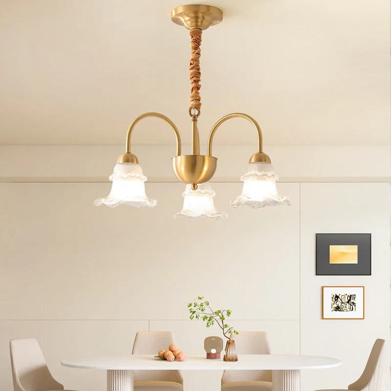 Luxury European Copper Chandelier for Living Room, Bedroom, and Dining Room