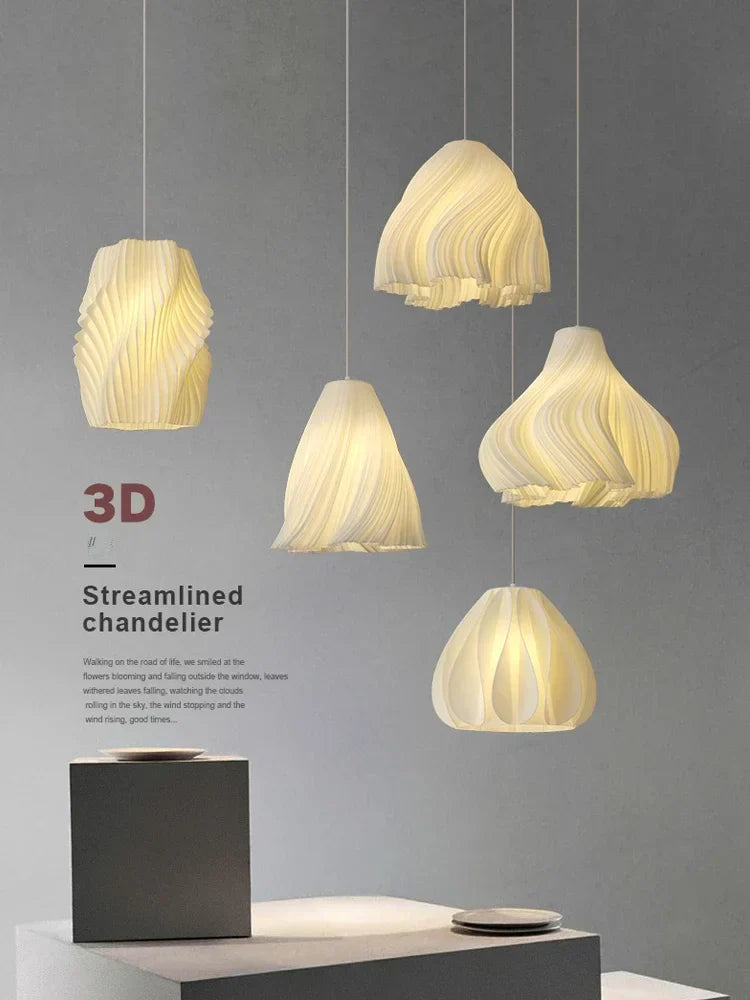 Modern 3D Printing Ceiling Chandelier for Home Dining Room Bedroom Decor