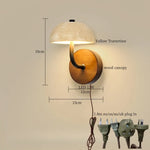 White Glass LED Wall Lamps Pull Chain Yellow Travertine Modern Bathroom Light