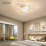 Modern LED Ceiling Chandelier in Gold & Black for Living Room, Bedroom, Study - Dimmable Indoor Lighting