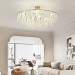Luxury Copper Chandelier Light Glass Crystal Brass Master Bedroom French Living Room