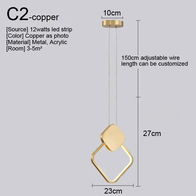 Nordic LED Pendant Light Fixture for Indoor Lighting in Living Room, Kitchen, Dining